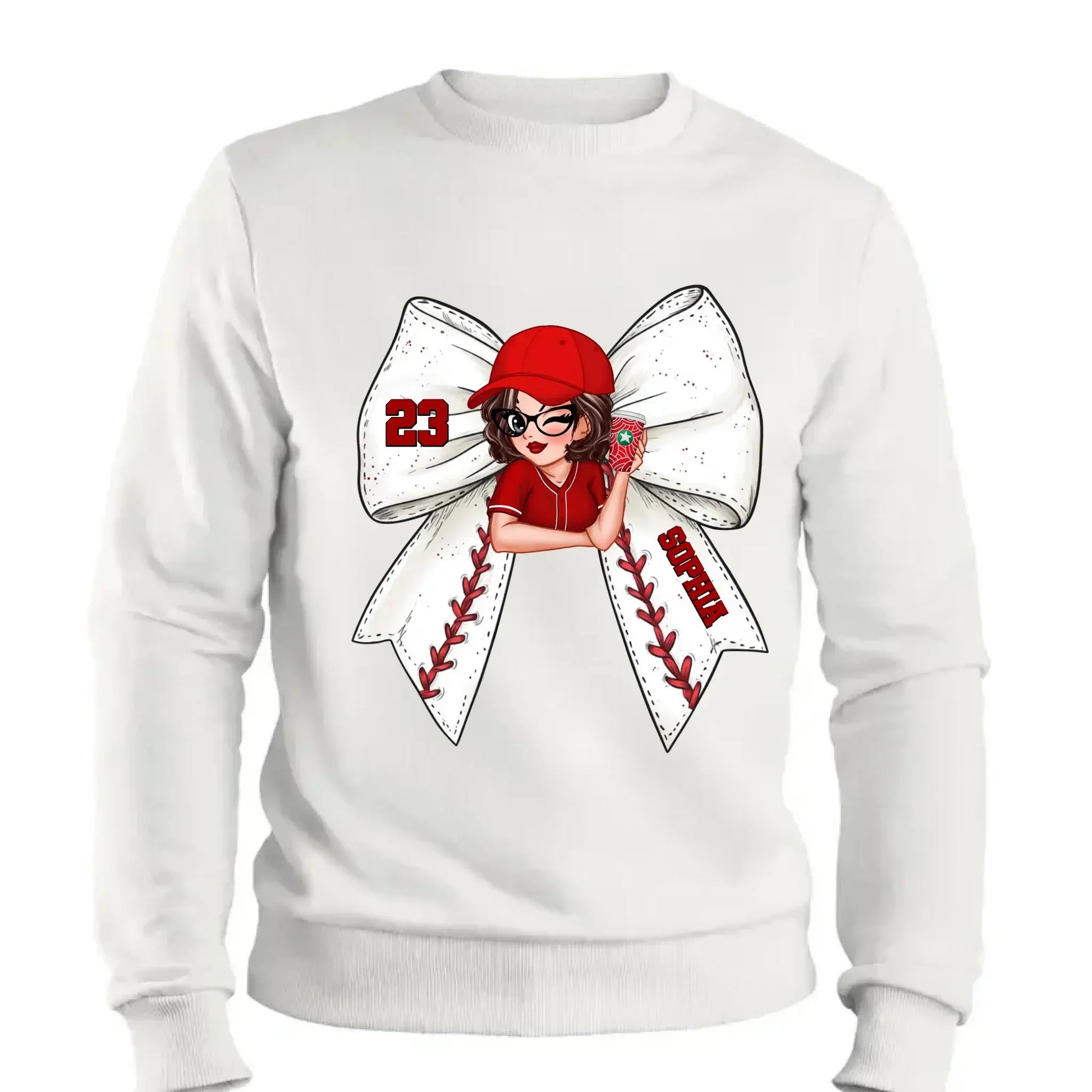 Baseball/Softball Bow Shirt with Jersey Number – Personalized T-Shirt – Custom Gift for Baseball Mom or Wife  Ezcustomize