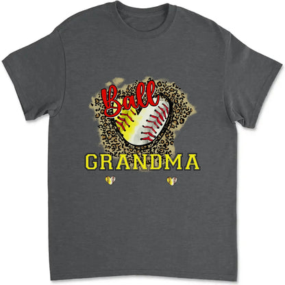 Baseball & Softball Grandma Heart Shirt – Personalized T-Shirt – Custom Sports Shirt for Proud Grandmas on Game Day or Mother’s Day  Ezcustomize