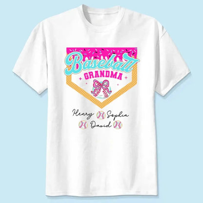Baseball & Softball Mom/Grandma Ice Cream Drip  Personalized T-Shirt – Fun Mother’s Day Gift for Sports Moms & Grandmas  Ezcustomize