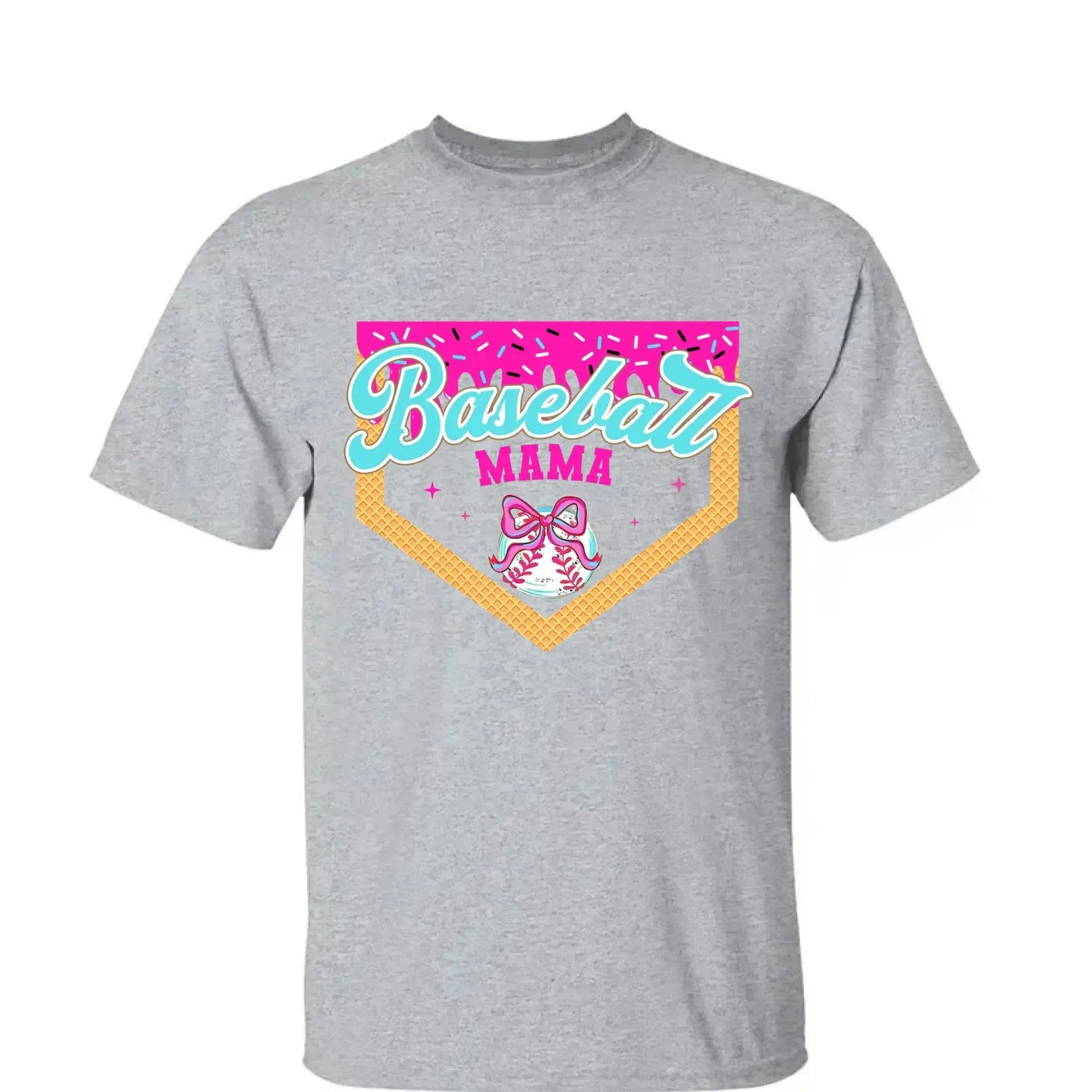 Baseball & Softball Mom/Grandma Ice Cream Drip  Personalized T-Shirt – Fun Mother’s Day Gift for Sports Moms & Grandmas  Ezcustomize
