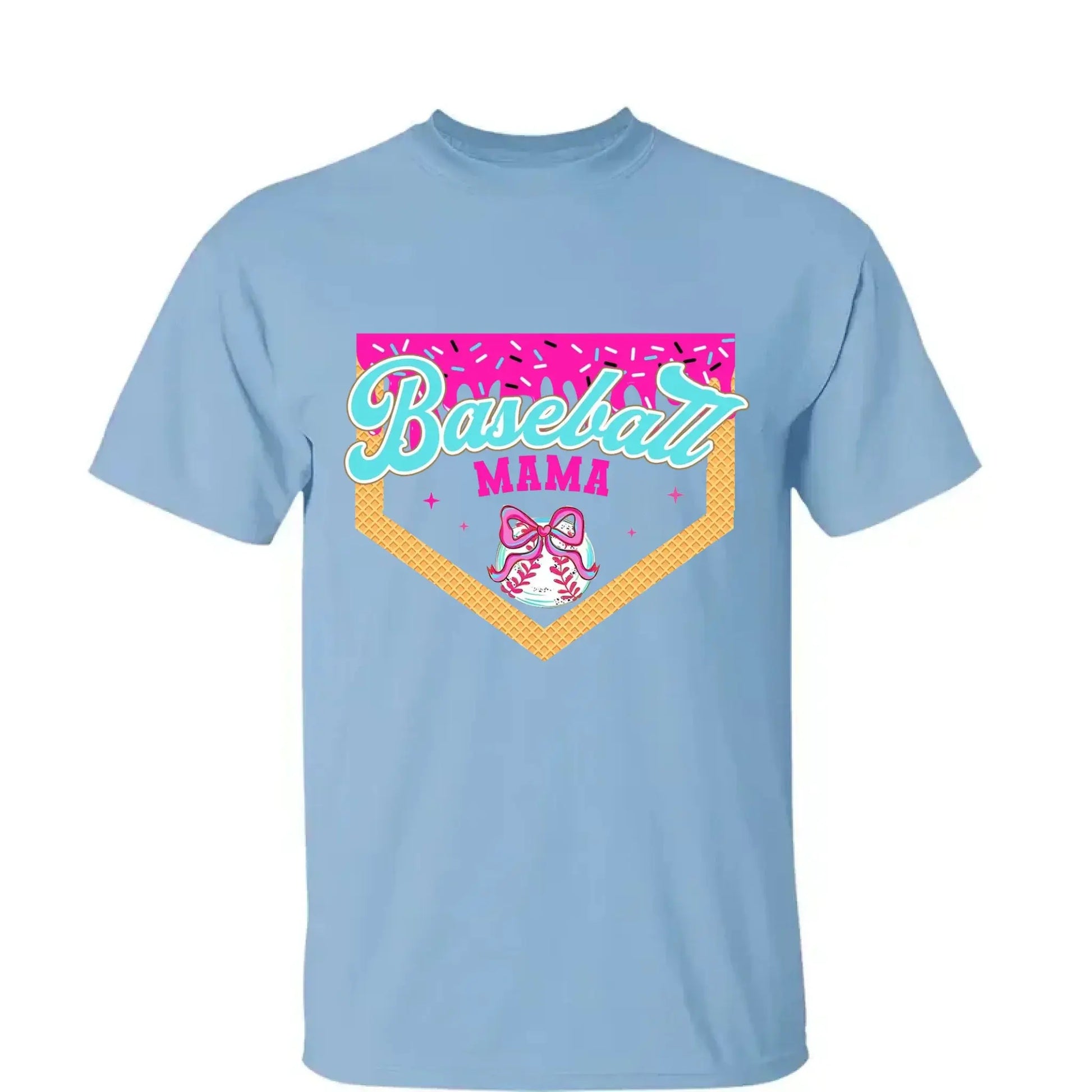 Baseball & Softball Mom/Grandma Ice Cream Drip  Personalized T-Shirt – Fun Mother’s Day Gift for Sports Moms & Grandmas  Ezcustomize