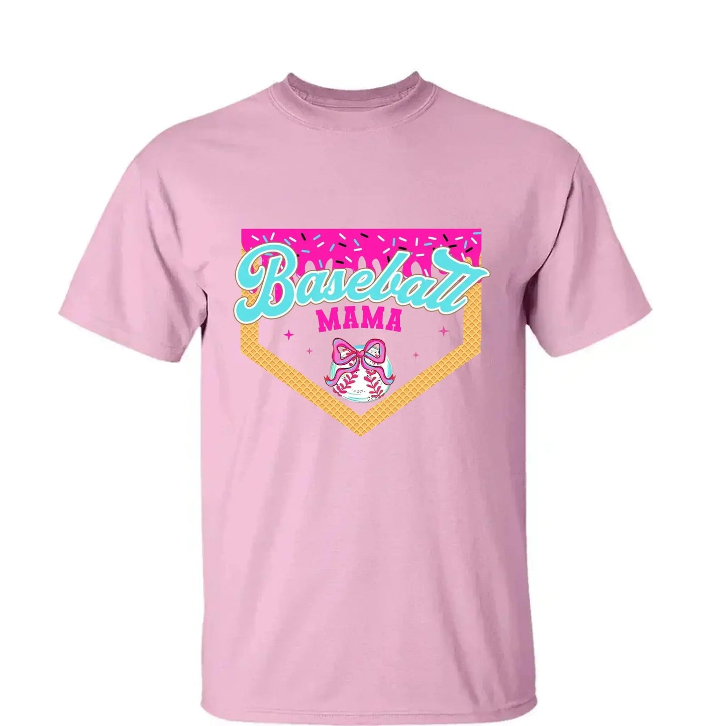 Baseball & Softball Mom/Grandma Ice Cream Drip  Personalized T-Shirt – Fun Mother’s Day Gift for Sports Moms & Grandmas  Ezcustomize