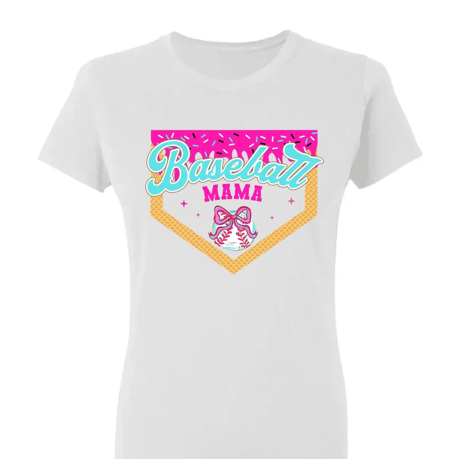 Baseball & Softball Mom/Grandma Ice Cream Drip  Personalized T-Shirt – Fun Mother’s Day Gift for Sports Moms & Grandmas  Ezcustomize