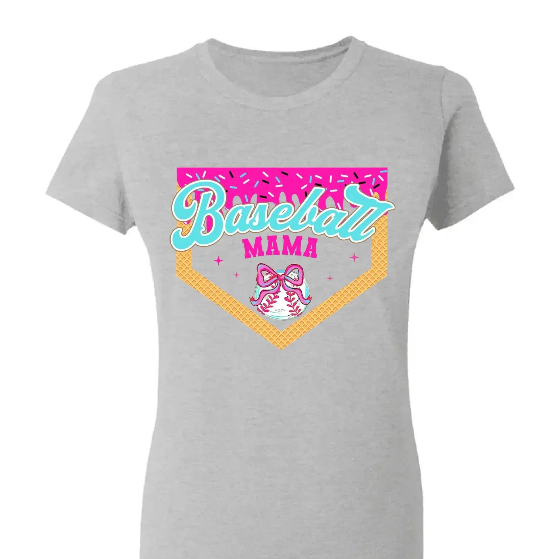Baseball & Softball Mom/Grandma Ice Cream Drip  Personalized T-Shirt – Fun Mother’s Day Gift for Sports Moms & Grandmas  Ezcustomize