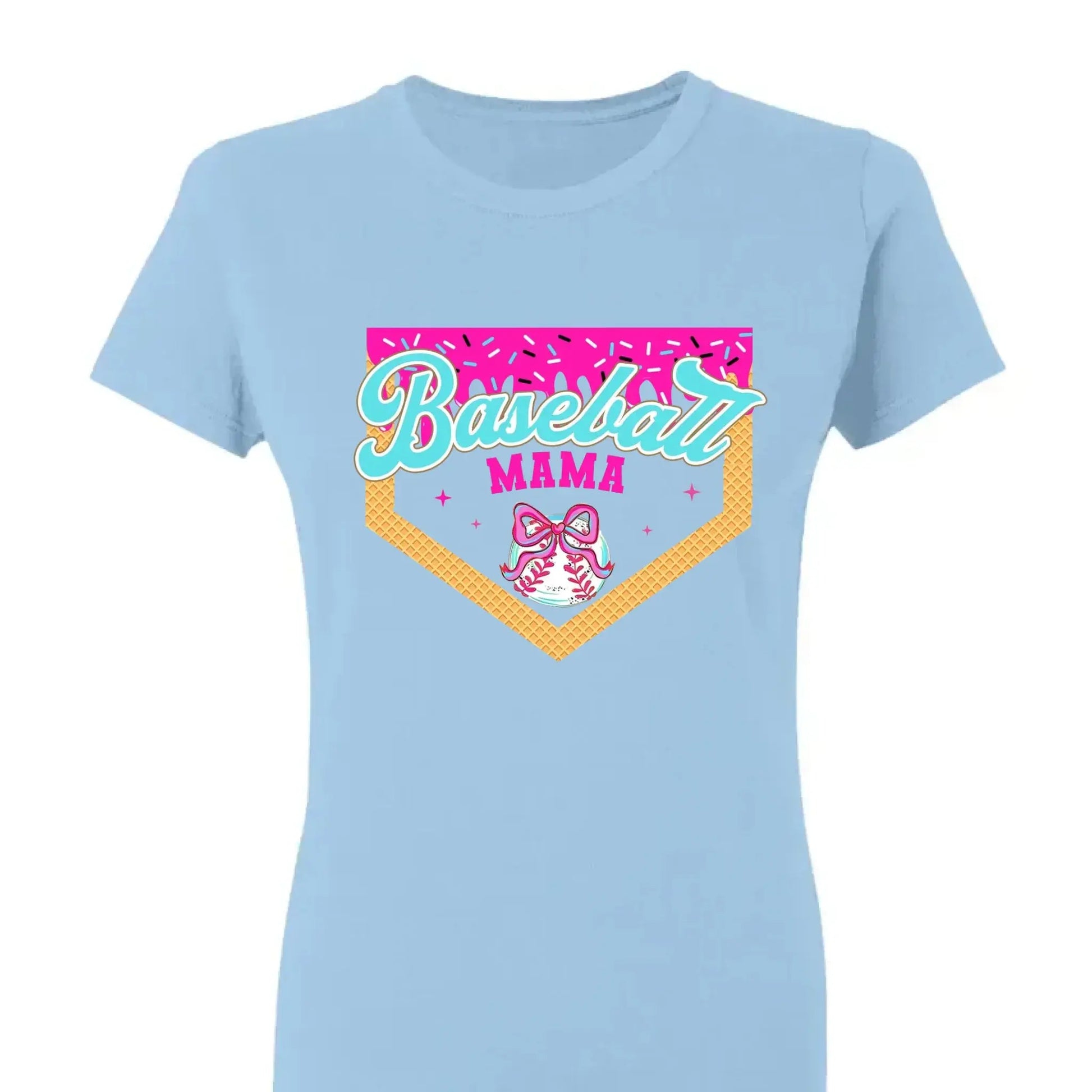 Baseball & Softball Mom/Grandma Ice Cream Drip  Personalized T-Shirt – Fun Mother’s Day Gift for Sports Moms & Grandmas  Ezcustomize