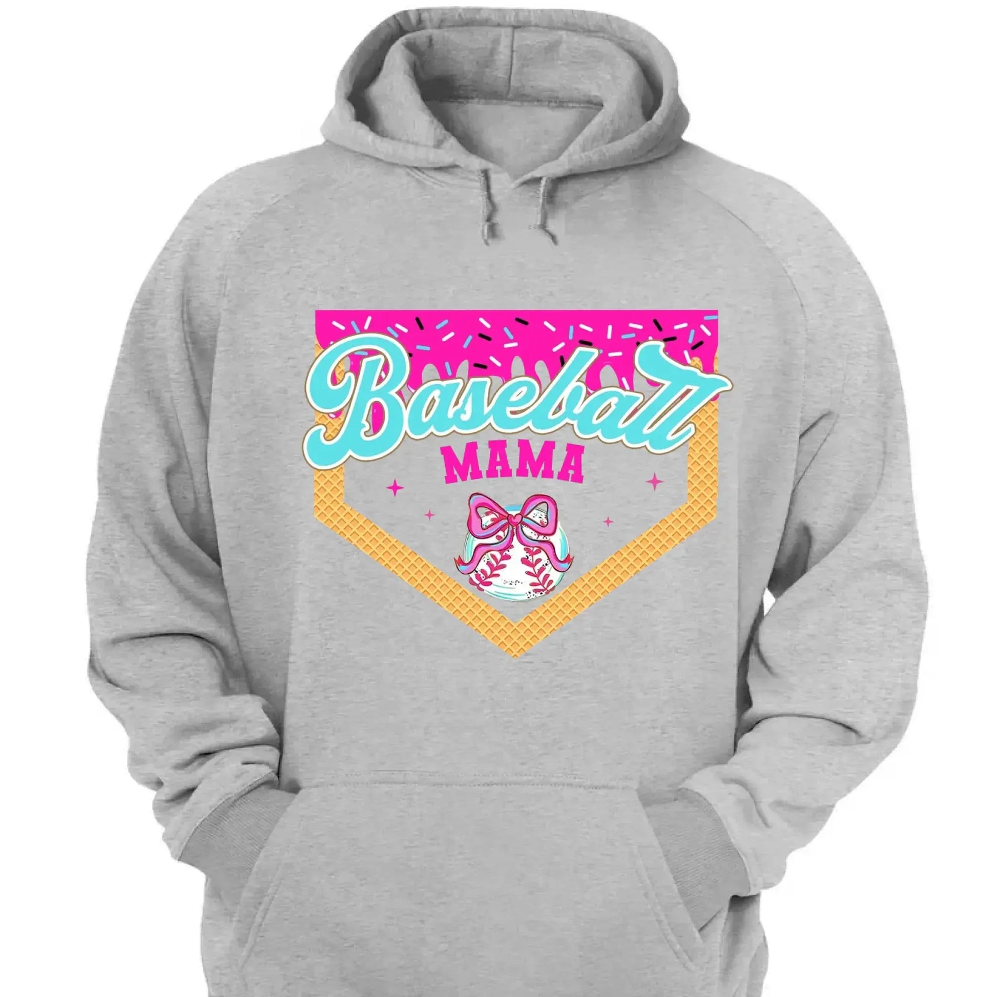 Baseball & Softball Mom/Grandma Ice Cream Drip  Personalized T-Shirt – Fun Mother’s Day Gift for Sports Moms & Grandmas  Ezcustomize