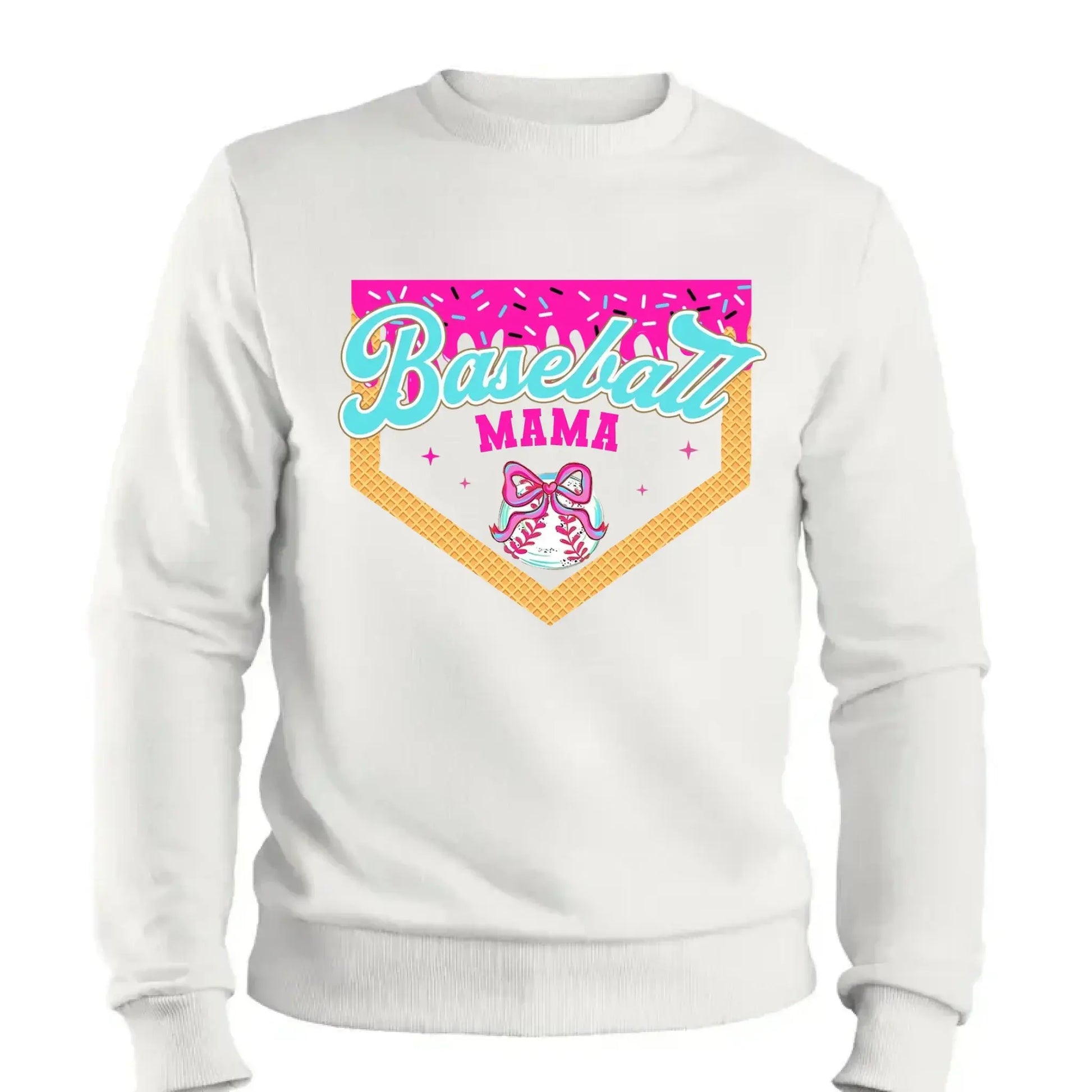 Baseball & Softball Mom/Grandma Ice Cream Drip  Personalized T-Shirt – Fun Mother’s Day Gift for Sports Moms & Grandmas  Ezcustomize