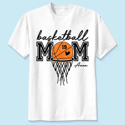 Basketball Mom Shirt – Personalized T-Shirt – Custom Gift for Basketball Mom or Dad on Game Day or Special Occasions  Ezcustomize