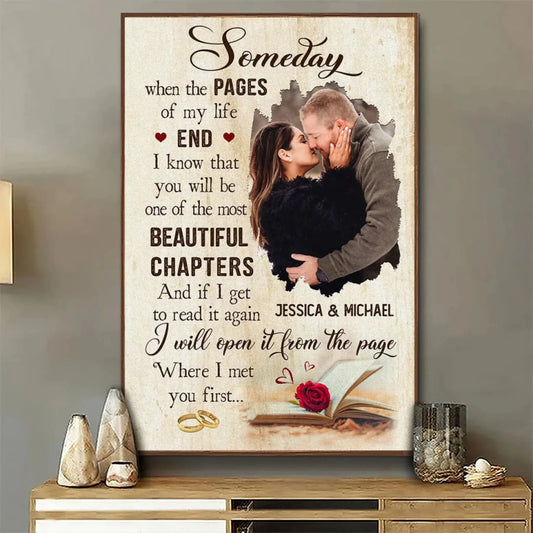 "Beautiful Chapters" Book-Inspired Art – Personalized Poster/Canvas – Unique Gift for Couples, Family & Loved Ones  Ezcustomize