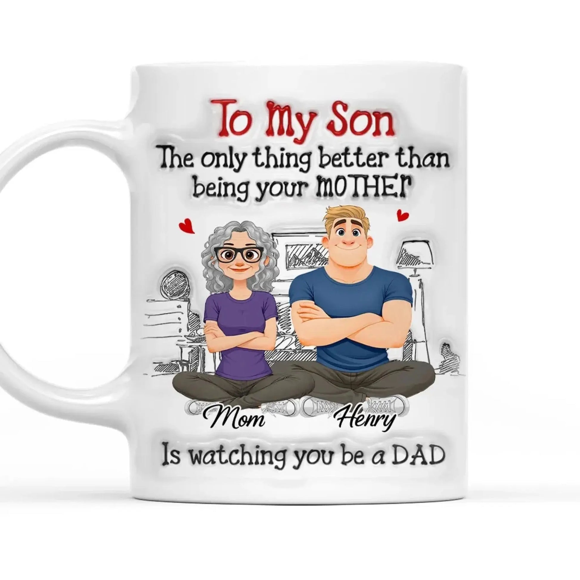 Being A Dad - Personalized White Mug - Gift for Son, New Dad, Daddy  Ezcustomize