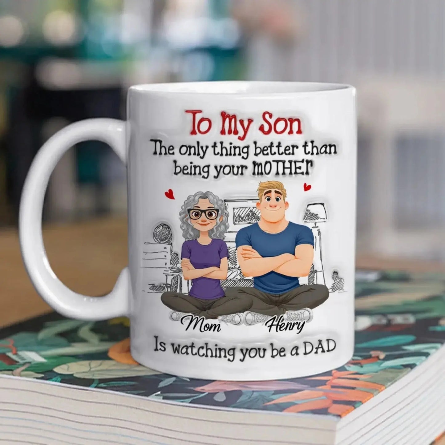 Being A Dad - Personalized White Mug - Gift for Son, New Dad, Daddy  Ezcustomize
