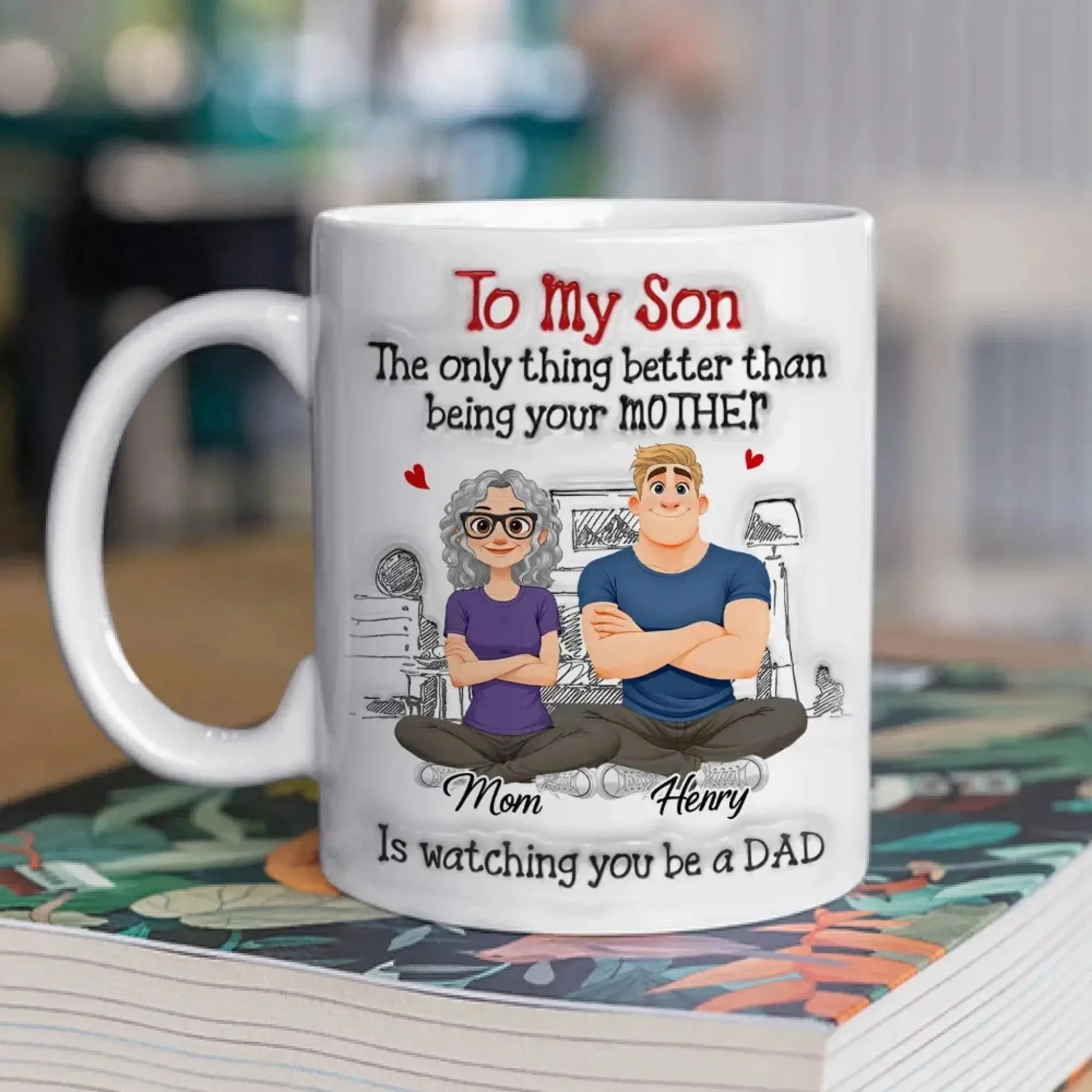 Being A Dad - Personalized White Mug - Gift for Son, New Dad, Daddy  Ezcustomize
