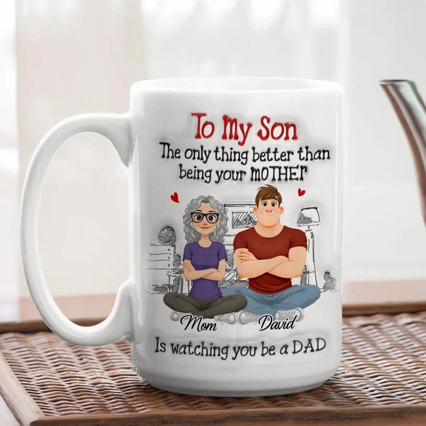 Being A Dad - Personalized White Mug - Gift for Son, New Dad, Daddy  Ezcustomize
