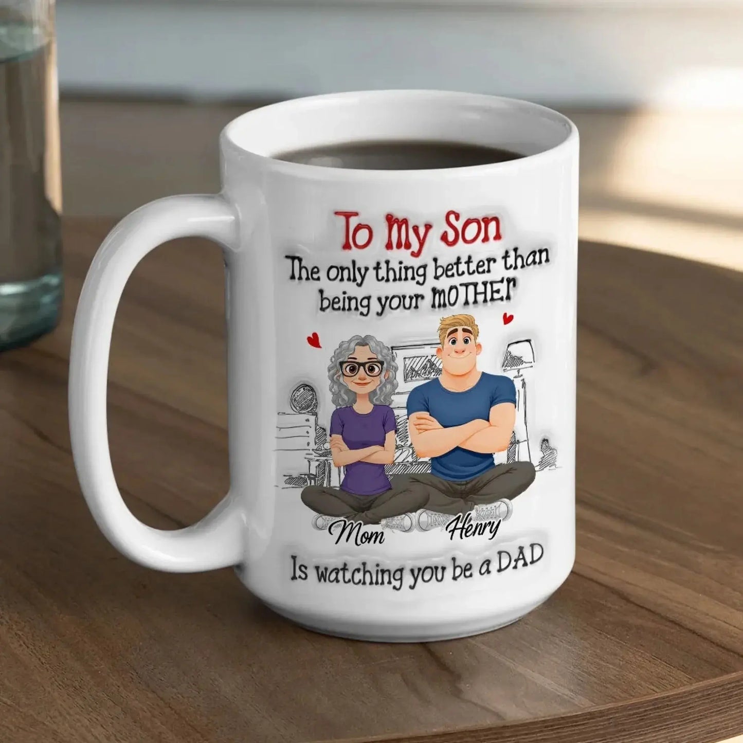 Being A Dad - Personalized White Mug - Gift for Son, New Dad, Daddy  Ezcustomize