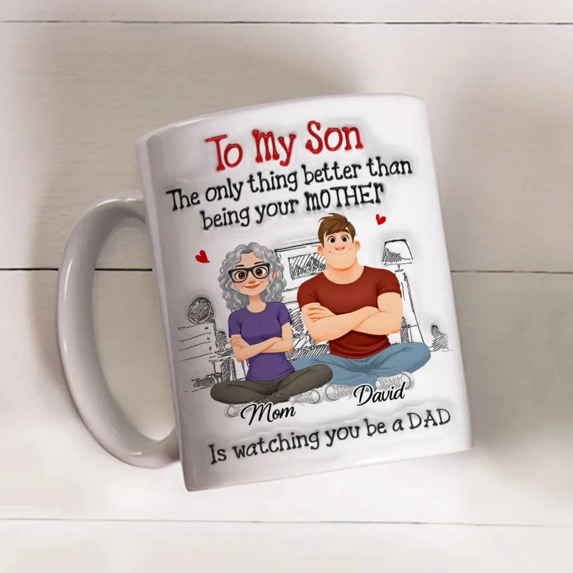 Being A Dad - Personalized White Mug - Gift for Son, New Dad, Daddy  Ezcustomize