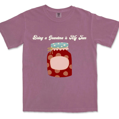 Being a Grandma is My Jam – Personalized Comfort Colors Shirt with Grandkids' Names – Cute Gift for Nana or Mimi  Ezcustomize