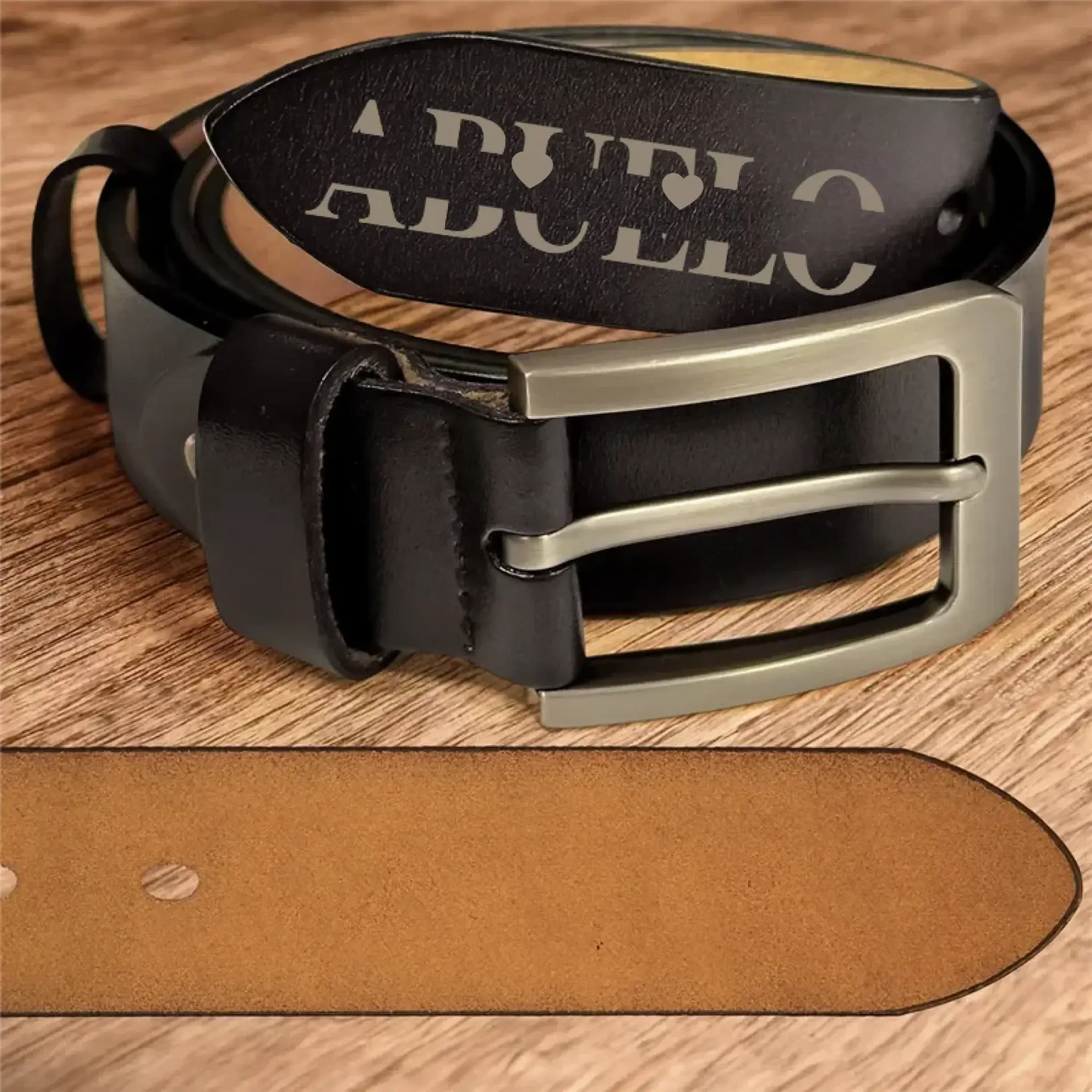 Belt Reminder We Love You For Dad - Personalized Engraved Leather Belt  Ezcustomize