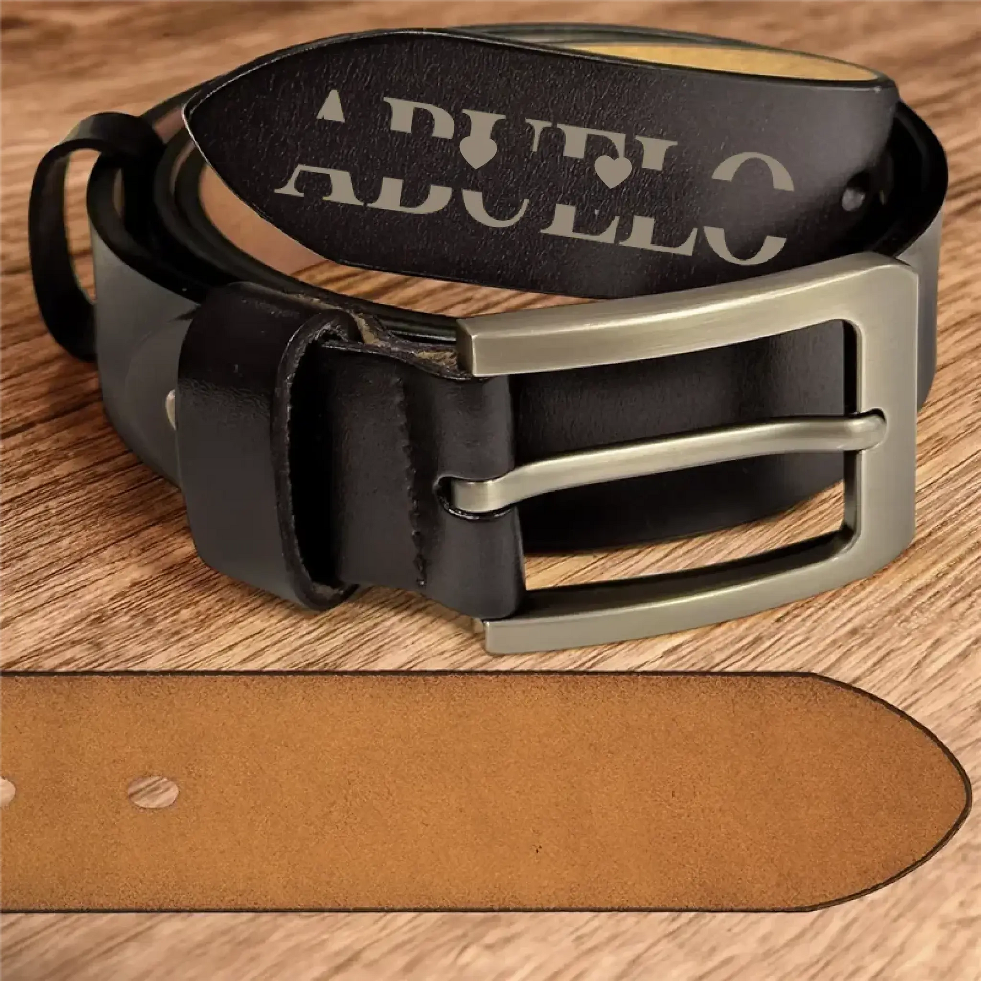 Belt Reminder We Love You For Dad - Personalized Engraved Leather Belt  Ezcustomize