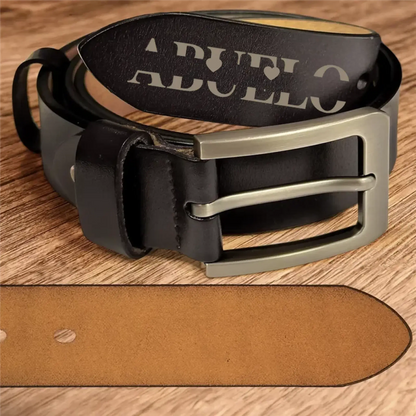 Belt Reminder We Love You For Dad - Personalized Engraved Leather Belt  Ezcustomize