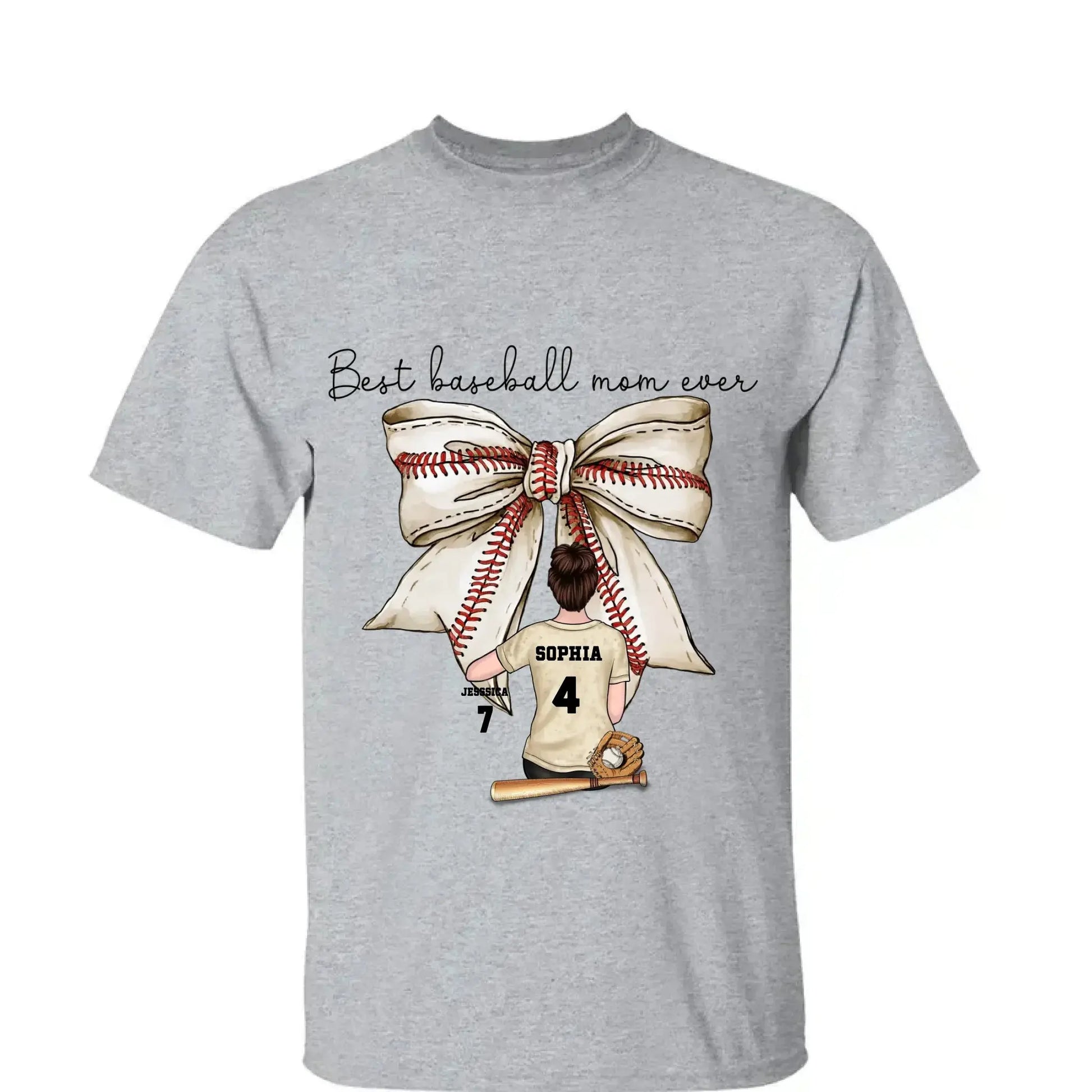 Best Baseball Mom Ever with Coquette Bow – Personalized T-Shirt, Custom Gift for Proud Sports Moms  Ezcustomize