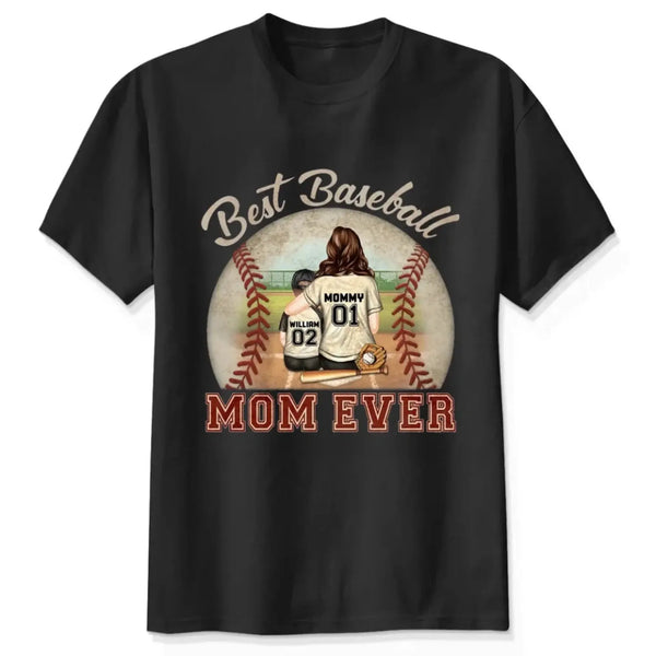 Best Baseball & Softball Mom Ever Shirt – Personalized Custom T-Shirt – Birthday or Loving Gift for Proud Sports Moms