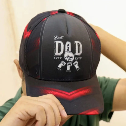 Best Dad Ever Fist Bump Design - Custom "Daddy’s Team" Cap - Perfect Anniversary & Father’s Day Gift  Ezcustomize