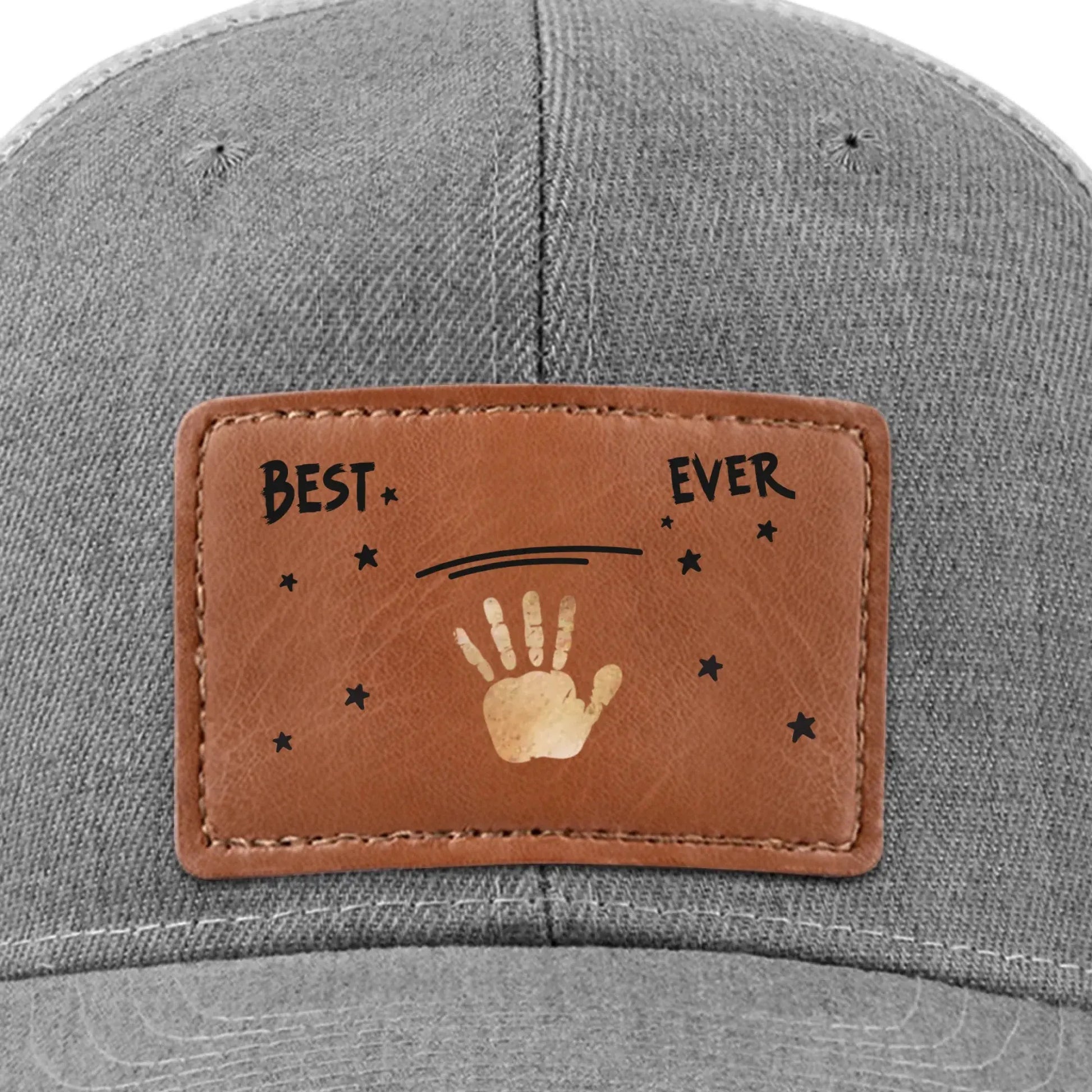 Best Dad Ever Hat – Personalized Leather Patch Cap with Kids’ Names, Father’s Day Gift from Family or Grandkids  Ezcustomize