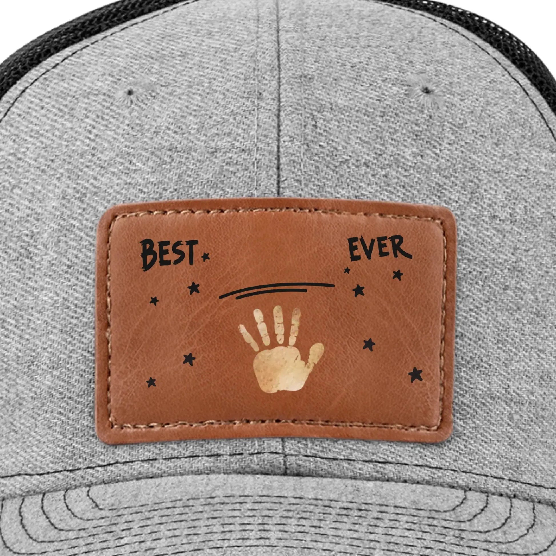 Best Dad Ever Hat – Personalized Leather Patch Cap with Kids’ Names, Father’s Day Gift from Family or Grandkids  Ezcustomize