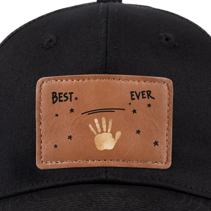 Best Dad Ever Hat – Personalized Leather Patch Cap with Kids’ Names, Father’s Day Gift from Family or Grandkids  Ezcustomize