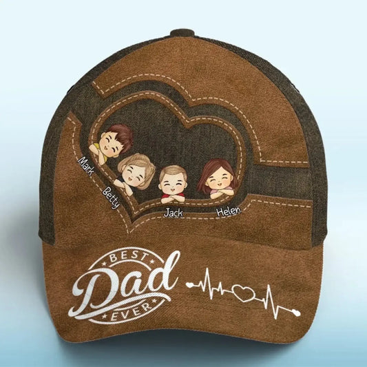 Best Dad Ever Personalized Classic Cap – Custom All Over Print Hat Gift for Dad & Grandpa  Ezcustomize