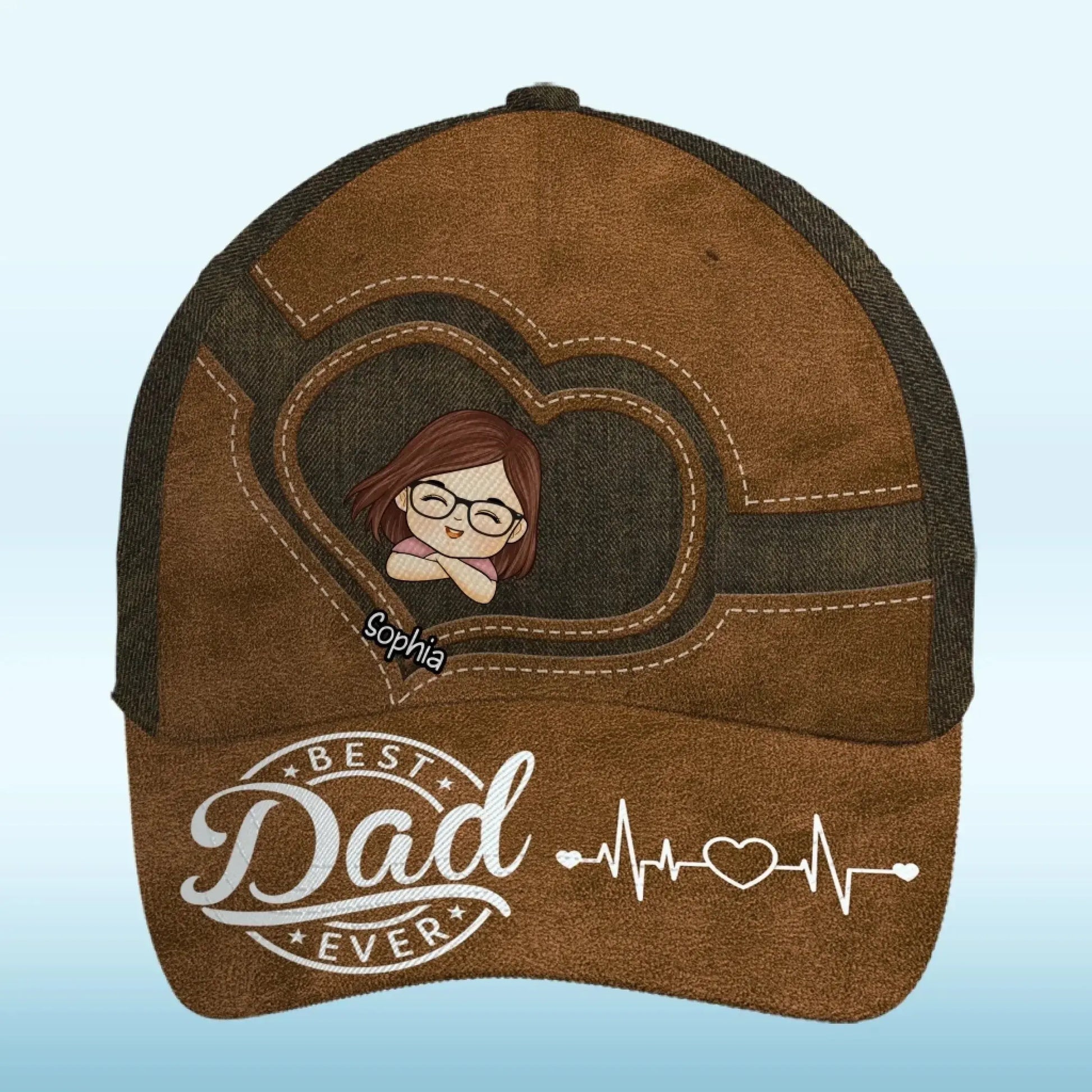 Best Dad Ever Personalized Classic Cap – Custom All Over Print Hat Gift for Dad & Grandpa  Ezcustomize