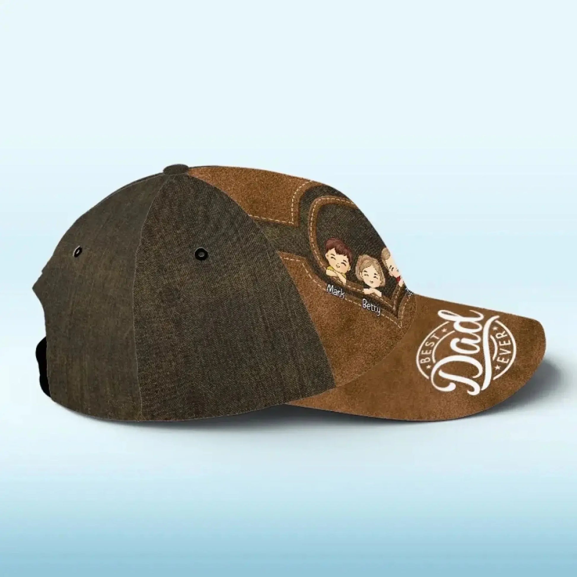 Best Dad Ever Personalized Classic Cap – Custom All Over Print Hat Gift for Dad & Grandpa  Ezcustomize