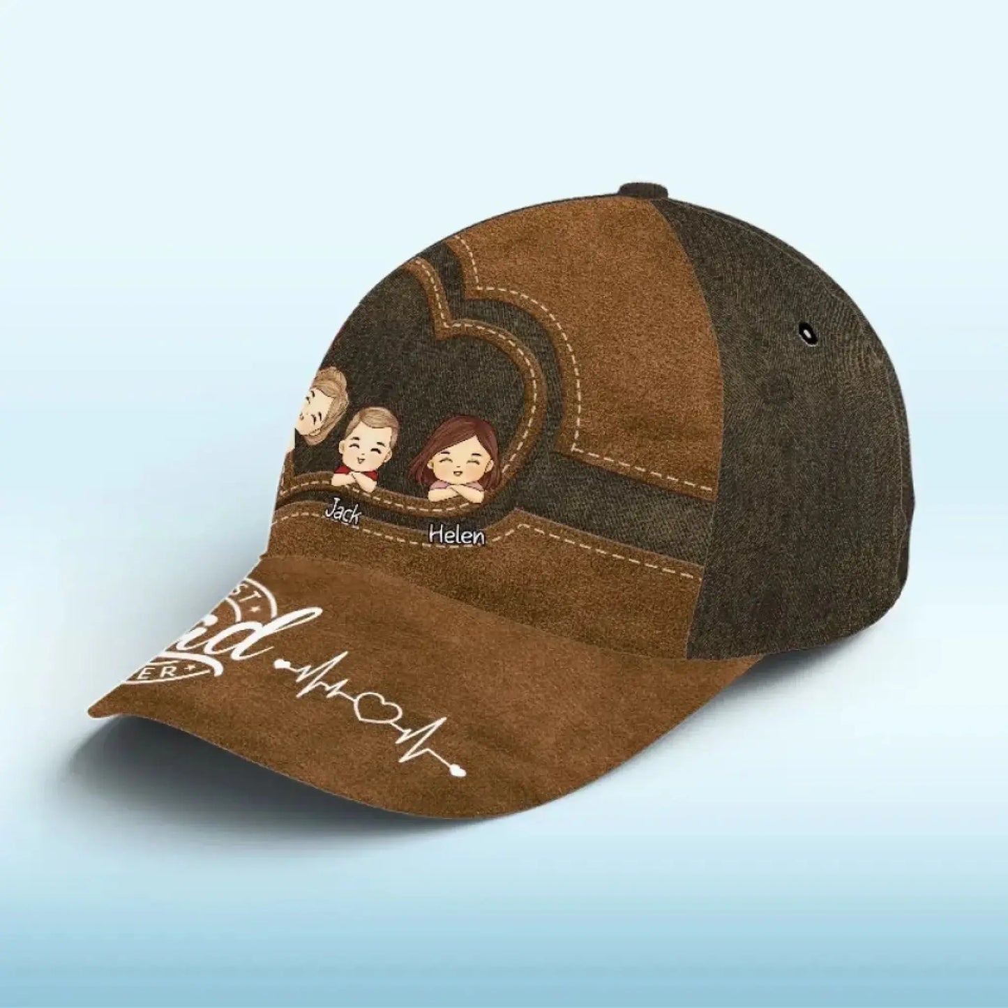 Best Dad Ever Personalized Classic Cap – Custom All Over Print Hat Gift for Dad & Grandpa  Ezcustomize