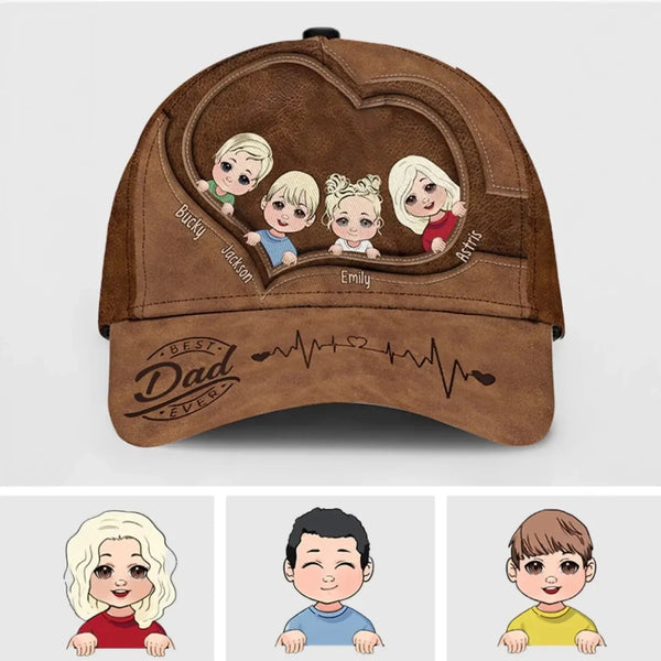 Best Dad Ever Personalized Classic Cap – Custom Father's Day Gift for Dad, Papa, Grandpa, Daddy, Dada