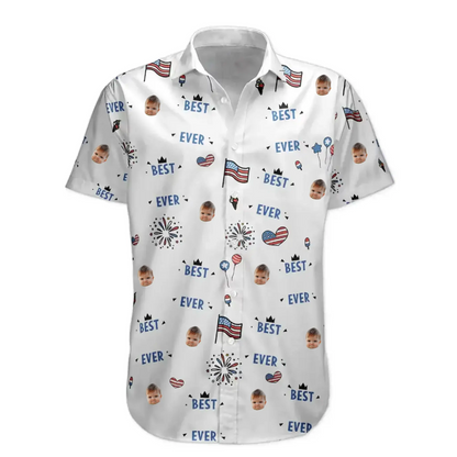 Custom Face Funny Photo Tropical Hibiscus Hawaii Tribal For Men, Women - Custom Photo Hawaiian Shirts