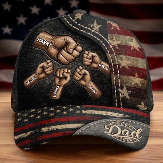 Best Dad/Papa Ever – Personalized Classic Cap Hat – Funny Birthday & Father’s Day Gift for Dad or Grandpa  Ezcustomize