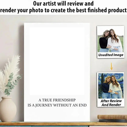 Best Friends Van Gogh Portrait – Personalized Photo Poster & Canvas, Custom Friendship Gift, Bestie Forever Wall Art  Ezcustomize