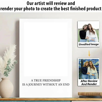 Best Friends Van Gogh Portrait – Personalized Photo Poster & Canvas, Custom Friendship Gift, Bestie Forever Wall Art  Ezcustomize