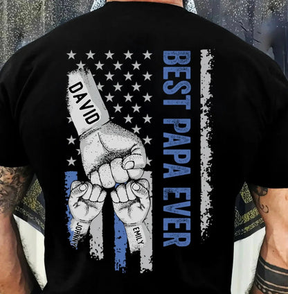 Best Grandpa Ever Shirt – Personalized T-Shirt/Hoodie – Custom Father’s Day Gift for Dad/Grandpa  Ezcustomize