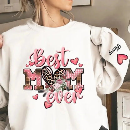Best Mom/Grandma Ever Leopard Print – Personalized Sweatshirt – Custom Gift for Mother’s Day or Birthday from Kids or Grandkids  Ezcustomize