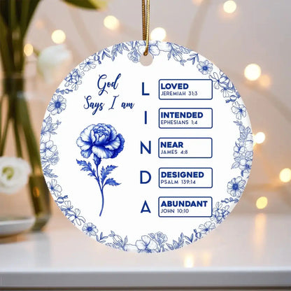 Bible Verse Ceramic Ornament – Personalized Christian Christmas Tree Decoration – Meaningful Holiday Gift Filled with Love & Blessings  Ezcustomize