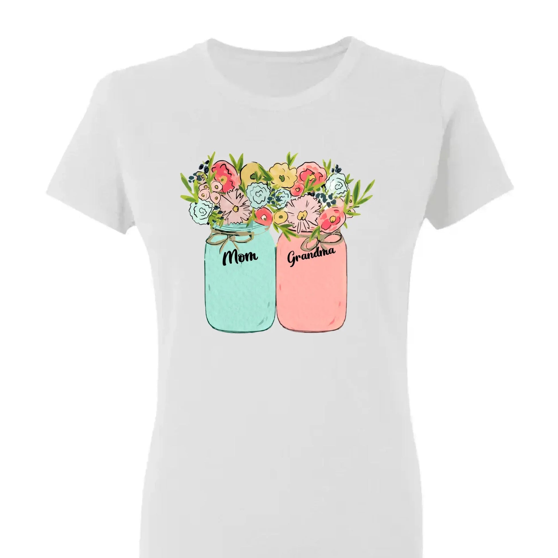 Blessed to Be Called Mom, Grandma, Great-Grandma – Custom Floral Mason Jar Shirt – Personalized Gift for Her & Family  Ezcustomize