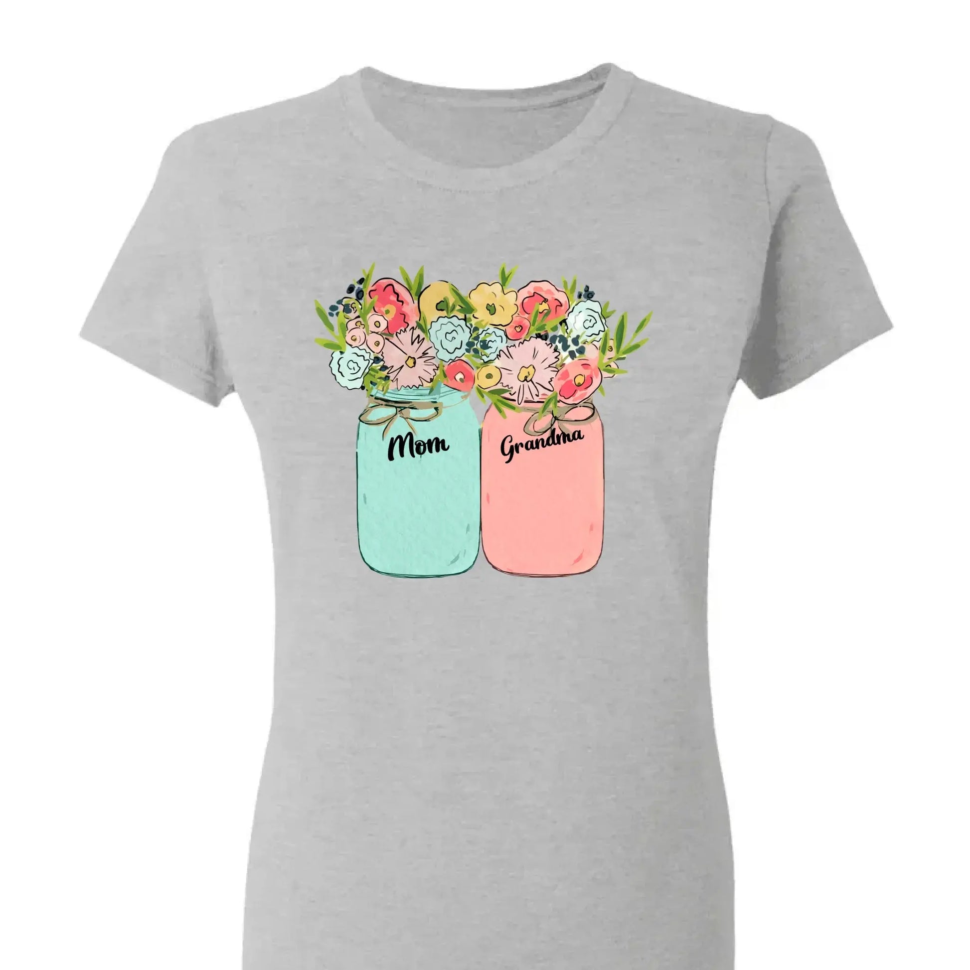 Blessed to Be Called Mom, Grandma, Great-Grandma – Custom Floral Mason Jar Shirt – Personalized Gift for Her & Family  Ezcustomize