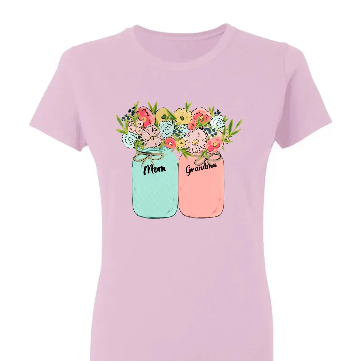 Blessed to Be Called Mom, Grandma, Great-Grandma – Custom Floral Mason Jar Shirt – Personalized Gift for Her & Family  Ezcustomize