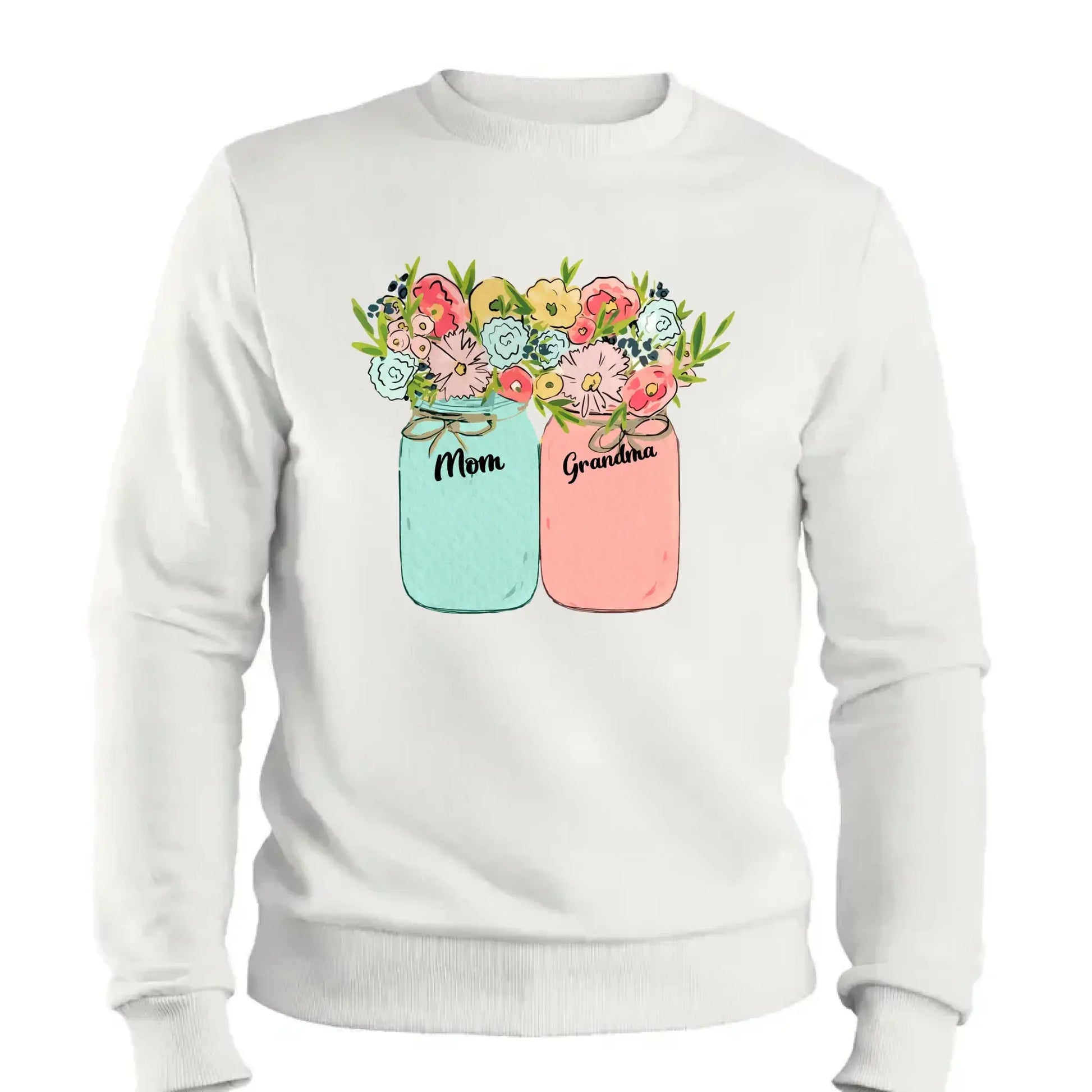 Blessed to Be Called Mom, Grandma, Great-Grandma – Custom Floral Mason Jar Shirt – Personalized Gift for Her & Family  Ezcustomize
