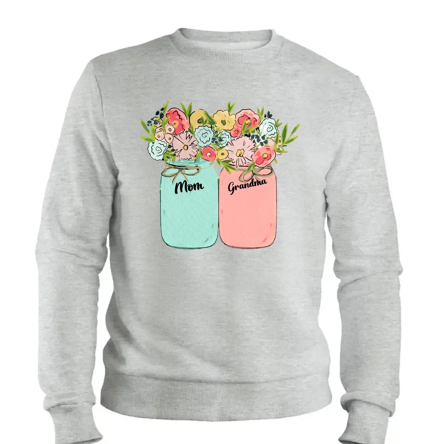 Blessed to Be Called Mom, Grandma, Great-Grandma – Custom Floral Mason Jar Shirt – Personalized Gift for Her & Family  Ezcustomize