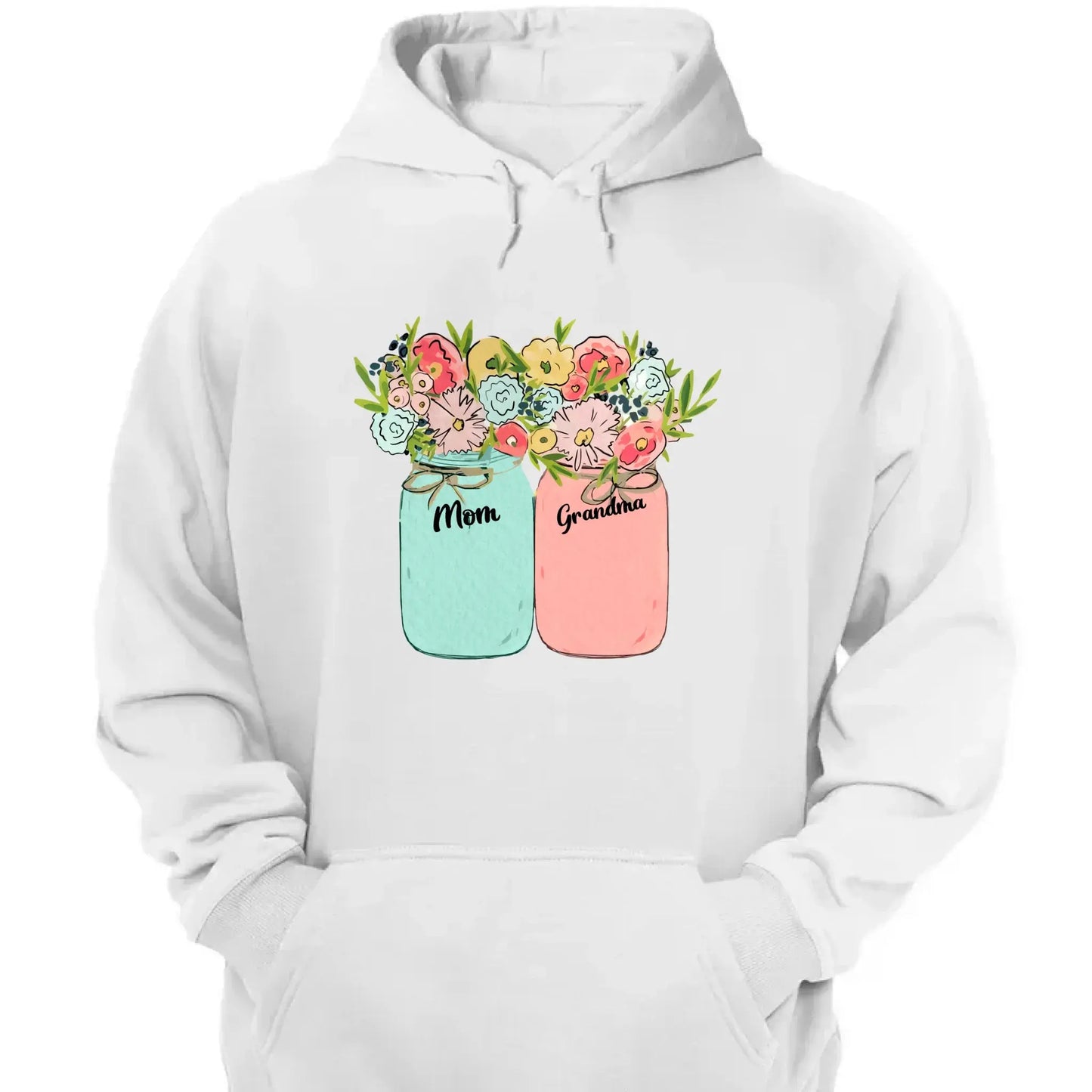 Blessed to Be Called Mom, Grandma, Great-Grandma – Custom Floral Mason Jar Shirt – Personalized Gift for Her & Family  Ezcustomize