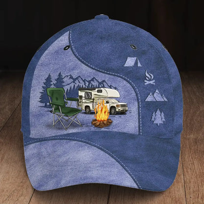 Camping Is My Therapy Hat – Personalized All Over Print Classic Cap – Custom Gift for Camping Lovers  Ezcustomize