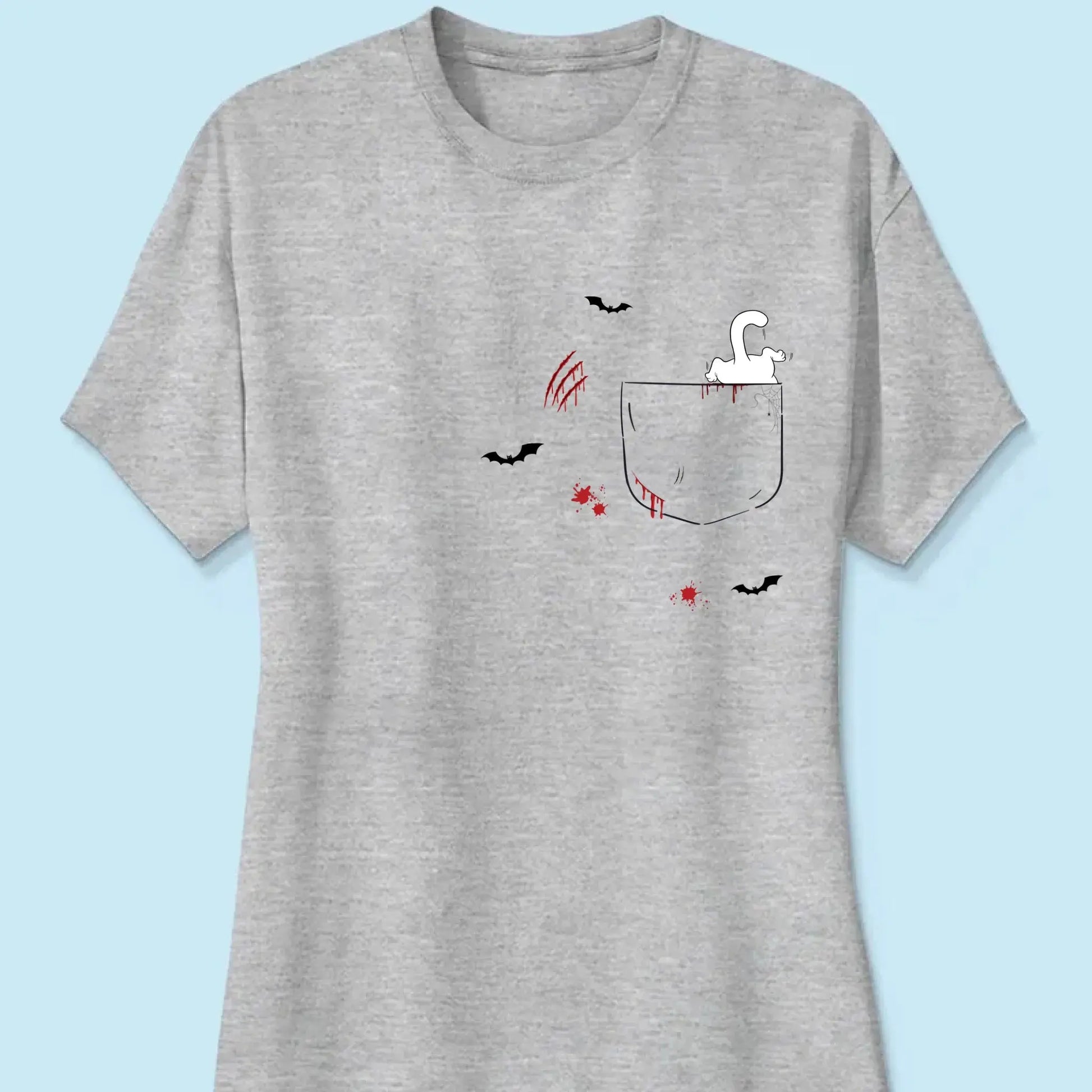 Cat Crawling Out of Pocket Halloween Design – Personalized Shirt – Fun Spooky Gift for Cat Lovers, Pet Owners & Halloween Fans  Ezcustomize