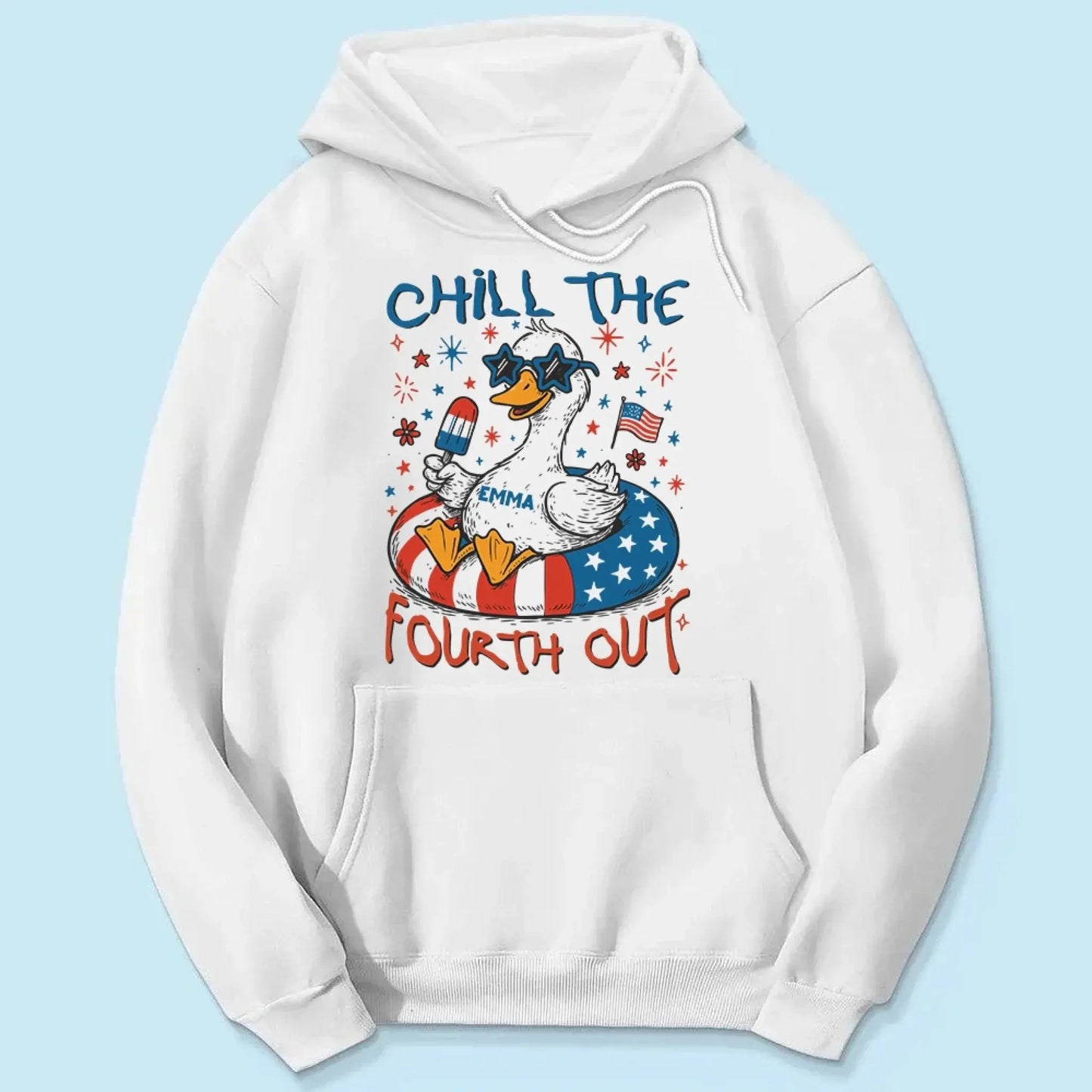 Chill The Fourth Out – Funny Patriotic Goose T-Shirt – Hilarious Independence Day Gift for Summer  Ezcustomize